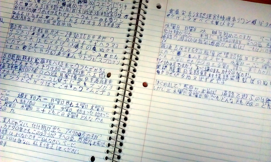 Kanji writing practice